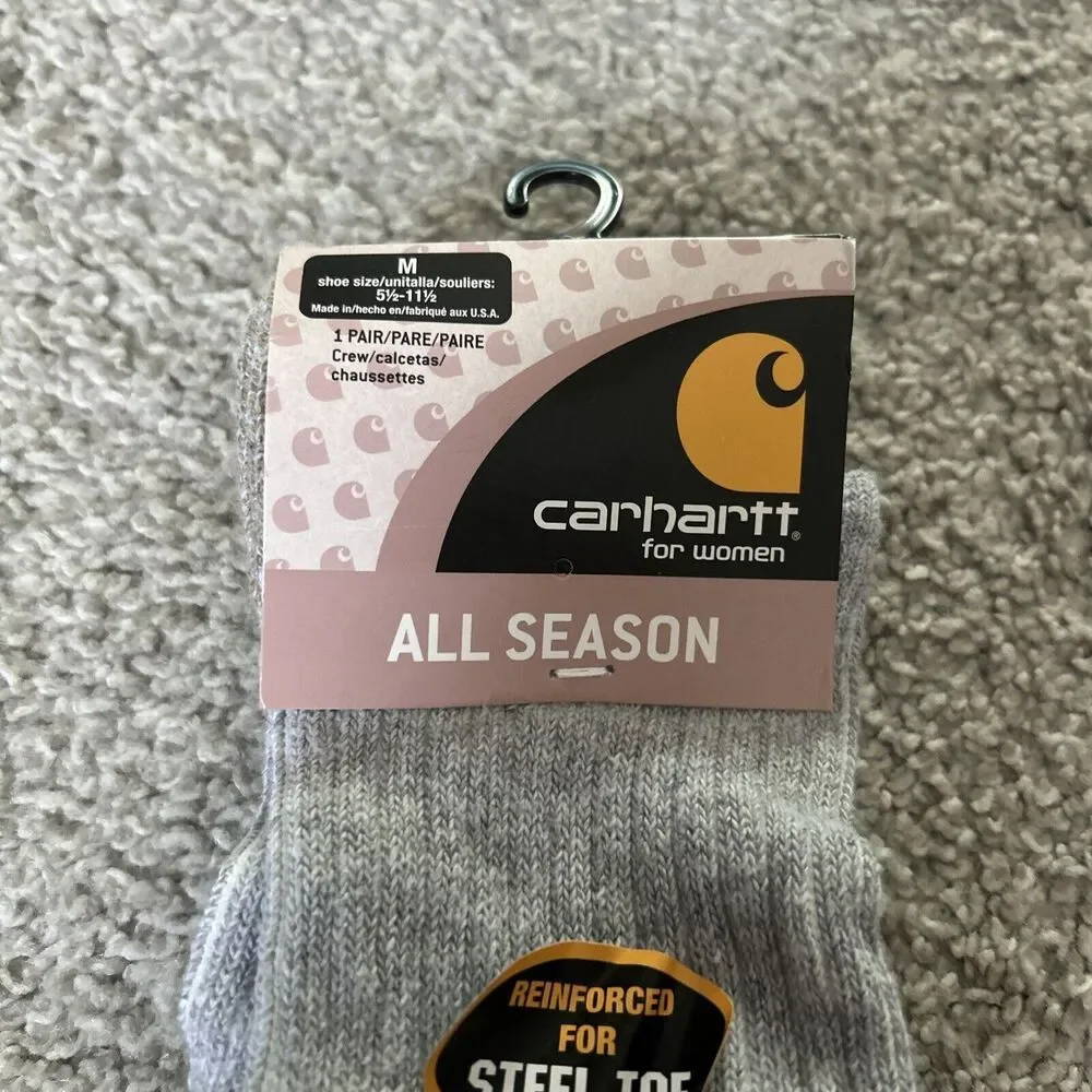 Carhartt All Season Women's Crew  Socks  Reinforced For Steel Toe‎ M